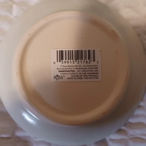 Russ Berrie & Co Country Gatherings Stoneware Covered Votive Angel - Picture 5 of 7